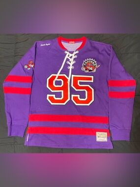 Toronto Raptors Mitchell & Ness Medium Womens Sweatshirt Cut Fabric Logo NWOT